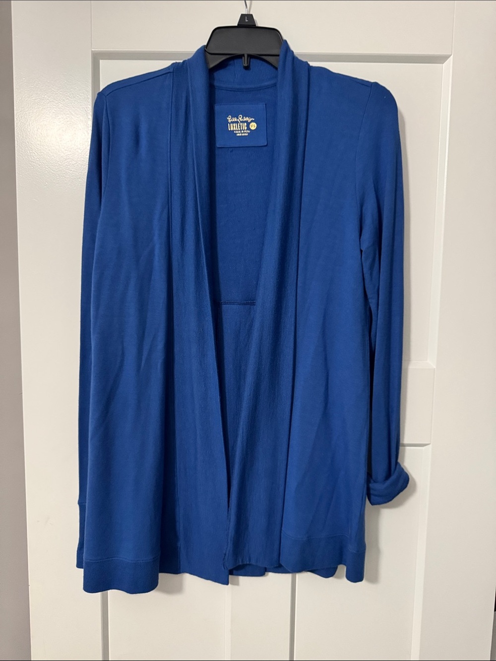 Lilly Pullitzer Luxletic- Open-Front Women's Cardigan Sweater - Royal Blue
